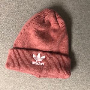 Adidas pale pink beanie!